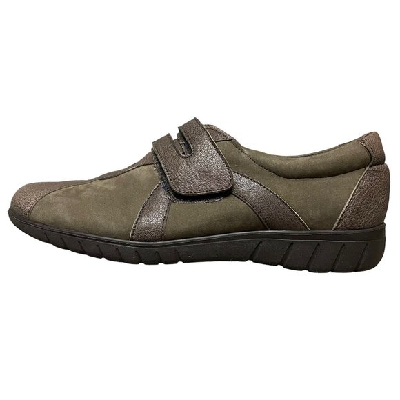 Munro American Brown Leather Split Toe Hook Loop Monk Strap Loafers Womens 8 N - Picture 4 of 10